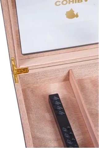 Cohiba Kahverengi Camlı Sedir Humidor Puro Kutusu - Tr9823