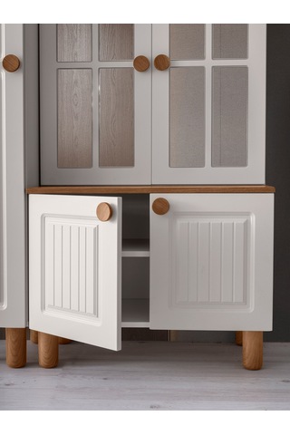 Tuna Mdf Portmanto Krem - Meşe