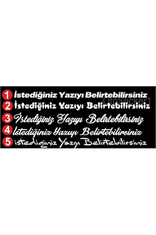 Oto Sticker Arka Cam Söz Özel Yazı Stickeri Büyük Cam Yazısı