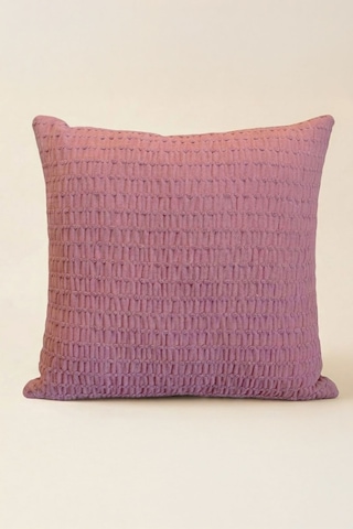 Elart Calm Kırlent Kılıfı Kesme Jakar Dekoraitf 43x43 Cm Gülkurusu Gülkurusu