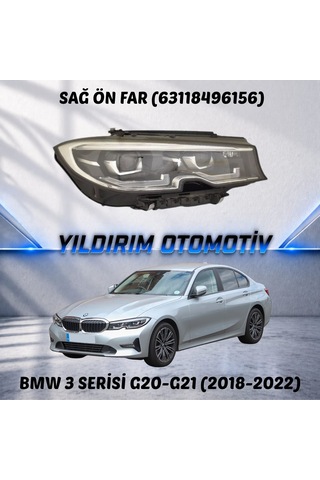 Yıldırım Oto Bmw 3 Serisi Sağ Ön Far 2018-2022 Arası 63118496156 1 Adet