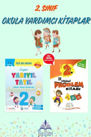 Üçgen 2.sınıf Yarıyıl Tatil Kitabı 1.dönem Konularını Kapsar - Çözümlü Problem Kitabı Hediyeli