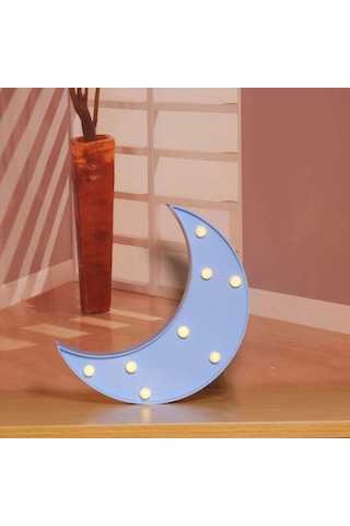 Dekoratif Led Ay Gece Lambası Beyaz
