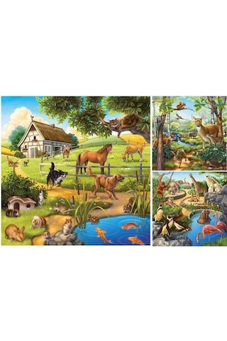 Ravensburger Dağ Hayvanları 3X49 Parçalı