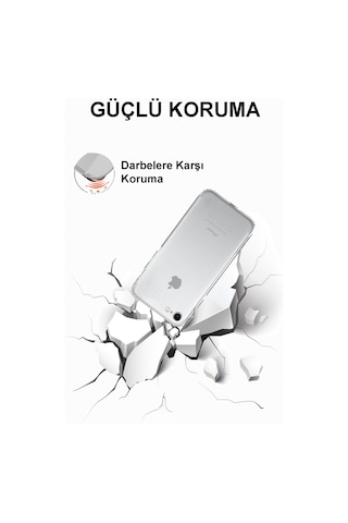 Apple Uyumlu iPhone SE 2020 ile Kapak Kamera Korumalı Şeffaf Tıpalı Silikon Kılıf