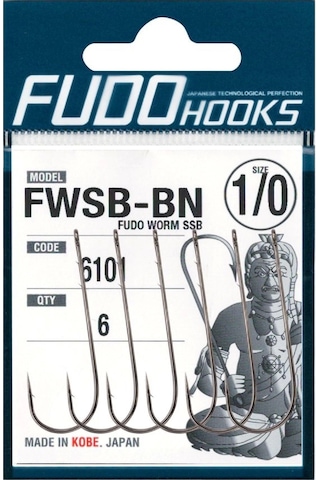 Fudo 6101 Worm Ssb Black Nikel Uzun Sap Tırnaklı İğne No:2/0 - Standart