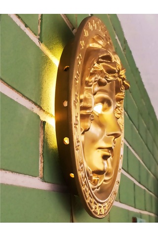 Medusa Duvar Aplik, Çap Ø28 X H7 Cm, 220v 6w Slim Led Spotlu Altın