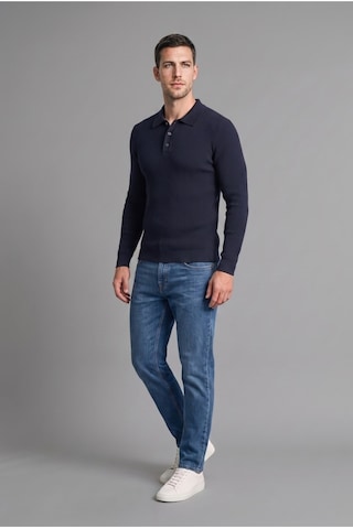 Defacto Standart Fit Düğmeli Polo Yaka Triko Basic Kazak D1959ax26aunv146 Lacivert-nv146