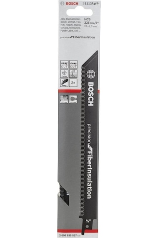 Bosch - Precision For Serisi Elyaflı Yalıtım Malzemeleri İçin Panter Testere Bıçağı S 1113 Awp