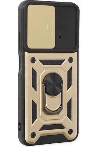 Cosmotex Newface Xiaomi Poco M4 Pro 4g Kılıf Pars Lens Yüzüklü Silikon - Gold