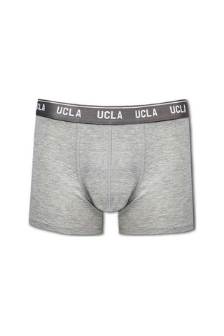 Ucla Irvıne Gri Bel Bantlı Jakarlı Standard Fit Erkek Boxer Gri