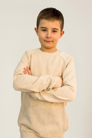 Alexandergardı Çocuk Pamuklu Triko Kazak C21-18937 Bej