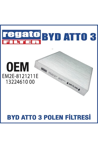 Regato Filter Byd Atto 3 Polen Kabin Filtresi Oem Kalitesinde Regato Filter Byd Atto 3 Polen Kabin Filtresi Oem Kalitesinde