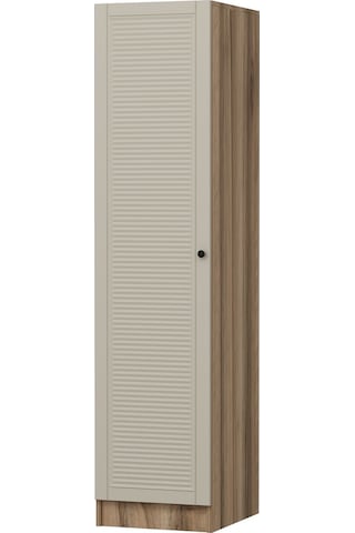 Minar Kale 1 Kapaklı Dolap Mebran Panjur 190cm - Dore/kumtaşı - Raflı Çok Renkli