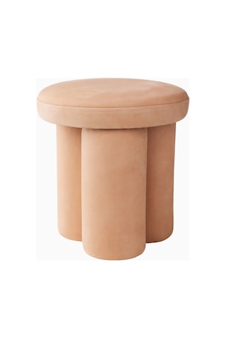 101 Copenhagen Big Foot Bej Nubuk Deri Tabure, Minimalist Modern Tasarım