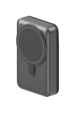 Magwallet Card 10.000 Mah 20w Type-c Ve 15w Kablosuz Şarj Ve Stantlı Magsafe Kartlıklı Hızlı Şarj Magsafe Powerbank Koyu Gri