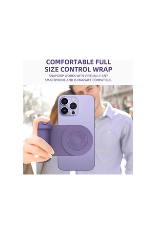 Geeroyoo Mor Bluetooth Telefon Tutucu: Dikişli Tutuş, 10w Kablosuz Şarj Ve 200mah Pil İle Geliştirilmiş Model