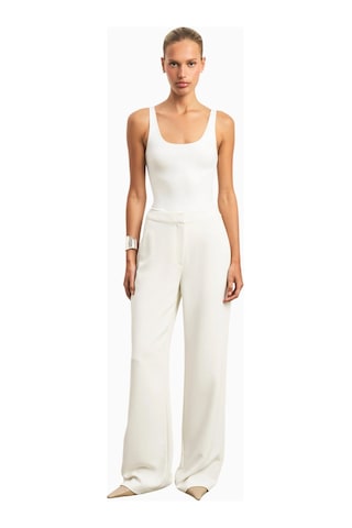 Because Of Alice Effortless Wide Leg Trousers Geniş Paça Dökümlü Kadın Pantolon Beyaz