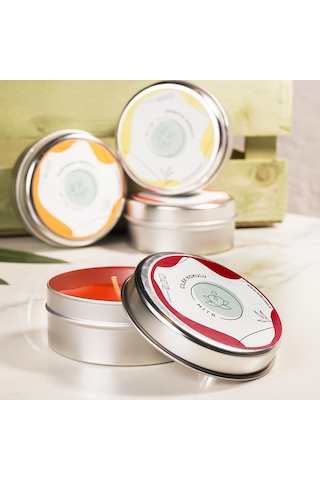 Mitr Çilek Aromalı Metal Mum Çok Renkli