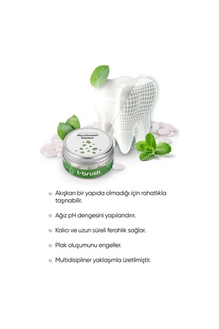 Tbrush Koruyucu Ve Ferahlatıcı Ağız Çalkalama Tableti - Florürsüz- Alkolsüz - Vegan - 1.500 ml / 70 Tablet