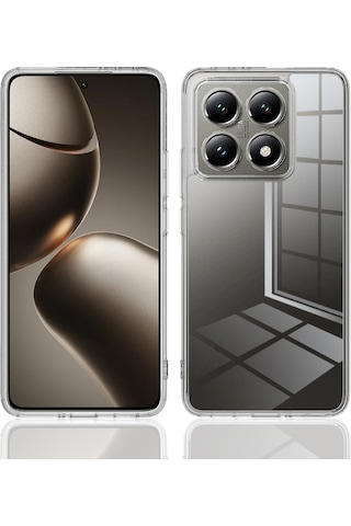 Xiaomi Mi 14t İle Uyumlu Kılıf Şeffaf Kamera Korumalı Esnek Silikon Telefon Kılıfı Kapak