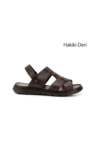 Gönderi(R) Gönderi R Erkek Kahverengi Hakiki Deri Comfort Sandalet Dyma73142811 Kahverengi