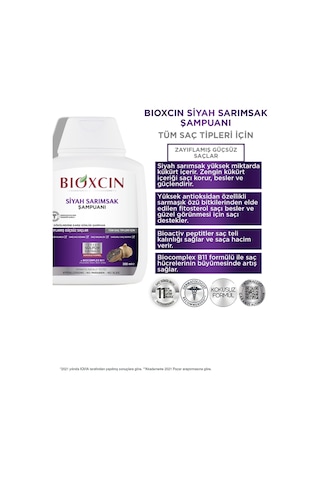 Bioxcin Siyah Sarımsaklı Şampuan 300 Ml - Yıpranmış Ve Hassas Saçlar
