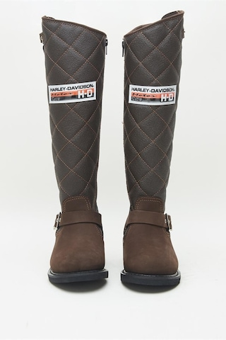 Harley Davidson Laconia/hi/646 Bayan Çizme HD-025G0074-R0878 Koyu Kahverengi