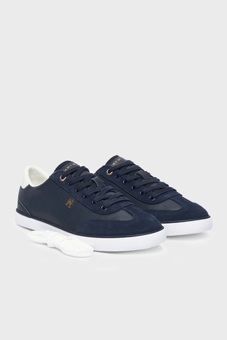 Tommy Hilfiger Logolu Deri Sneaker Ayakkabı Kadın Ayakkabı Fw0fw09391 Dw6 Lacivert