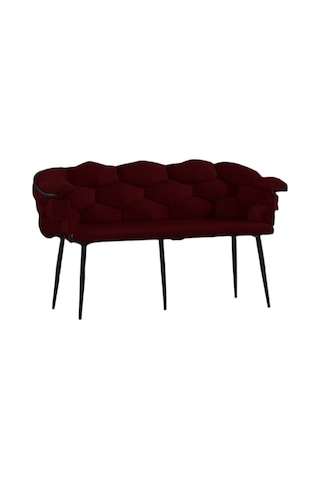 Balon Çay Seti Siyah İskelet - Bordo Bordo