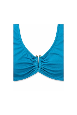 Büyük Beden U Telli Kadın Bikini Üst Turkuaz
