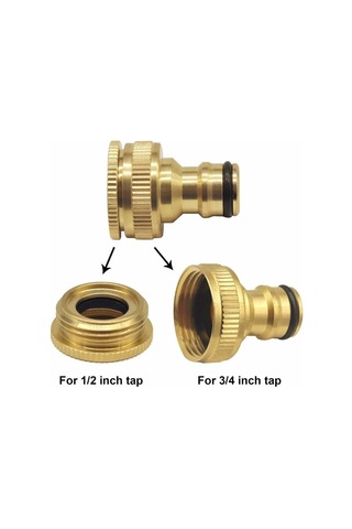 2'li Pirinç Bahçe Hortumu Musluk Bağlantısı, 1/2 Ve 3/4 Dişi Diğer