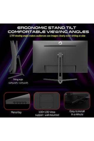 Gameon GOP28UHD144IPS 28" 1 MS 144 Hz IPS 4K Oyuncu Monitörü Siyah