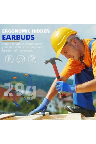 İşyerinde Kullanım İçin Kulak Tıkacı Bluetooth Kulaklık, İşitme Koruması, İnşaat Alanı Ve Gürültülü Ortamlar İçin Uygundur