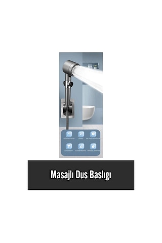 Masajlı Çok Fonksiyonlu Ayarlanabilir Filtreli Arıtmalı Krom Duş Başlığı El Duşu Lüks Kalite Diğer