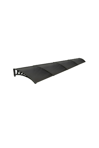 Plastik Ayak 6mm Levhalı Pratik Sundurma Kanopi 100x600 Cm Siyah