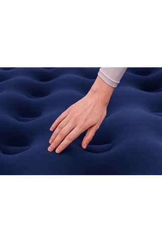 1.91m X 1.37m X 22cm Hava Yatağı Tam El Ac Pompa Beyaz