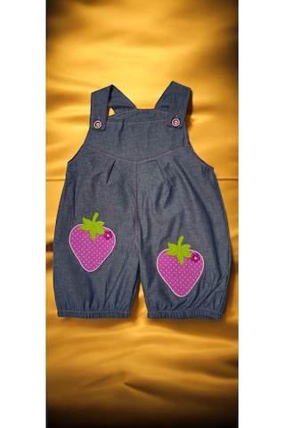 Bebek Kot Askılı Jile Çilekli Desen Renkli