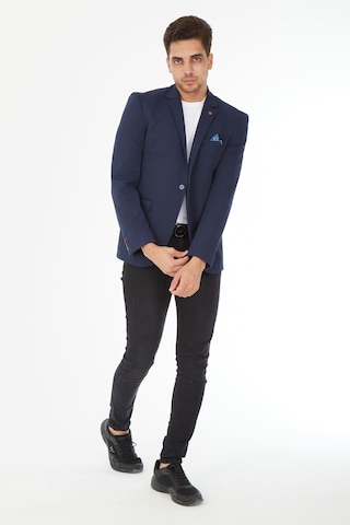 Sposo 5109 Dar Kalıp Yarım Astarlı Lacivert Erkek Blazer Ceket Lacivert