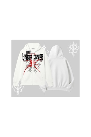 Tarzsokak Beyaz Hırka Sweatshirt Spider Undercover