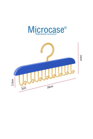 8 Kancalı Yapışkanlı Kravat Sütyen Kıyafet Dolap Askısı-al4504 Mavi