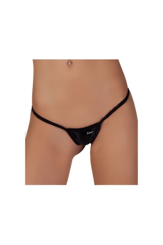 Liona Kadın Siyah Düşük Bel Fantezi G-string Siyah