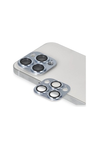Apple iPhone Uyumlu 13 Pro Max Pers Alüminyum Kamera Lens - Sierra Blue Çr
