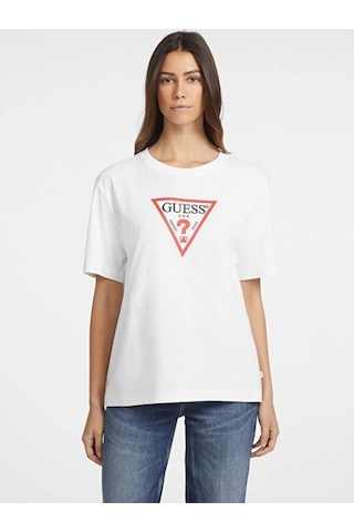 Guess Kadın Tişört-w4yı76k8hm0 Beyaz