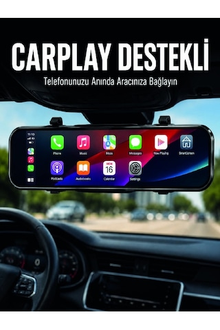 Mey İthalat Ayna Carplay Araç İçi 9.66 İnç Ips Ekran Geri Görüş Kamerası Destekli 10"