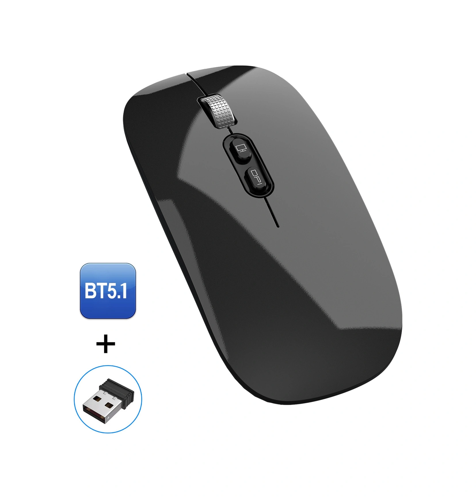 Sones Hxsj M103 1600dpı Uv Çift Modlu 2.4ghz + Bluetooth 5.1 Kablosuz Şarj Edilebilir Fare Diğer