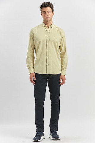 İmza Açık Yeşil Uzun Kollu Gofreli Biyeli %100 Pamuk Casual Slim Fit Dar Kesim Gömlek 1004240247 Açık Yeşil