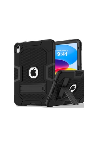 iPad Uyumlu 10.9 2022 Robot B3 Serisi 2022 Kontrast Renk Pc + Silikon Tablet Kılıf Damla Geçirmez Kickstand Koruyucu Kılıf