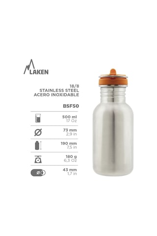Laken Şişe Acero T.flow 0,5l Dınos Paslanmaz Çelik Çok Renkli