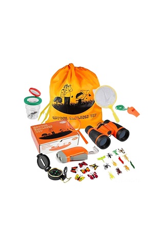 Samdoo Çocuklar İçin Doğa Macera Seti - 27 Parça: Keçi Ağları, Binokül, Pusula, Fener, Büyüteç Ve Daha Fazla - Eğitici Hediye